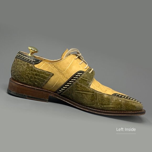 *RARE* DAVID EDEN Exotic Alligator / Decorative Stitch / Bicycle Toe / Men\'s 10 main image 6